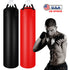 Heavy Duty Hanging Punching Bag PU Leather w/Bold Metal Chain - millionsource
