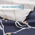 3Pcs Reversible Printed Duvet Cover Pillowcase Bedding Set - millionsource