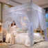 4 Corner Post Bed Canopy Elegant Curtain Mosquito Net - millionsource