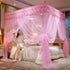 4 Corner Post Bed Canopy Elegant Curtain Mosquito Net - millionsource