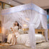 4 Corner Post Bed Canopy Elegant Curtain Mosquito Net - millionsource