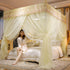 4 Corner Post Bed Canopy Elegant Curtain Mosquito Net - millionsource