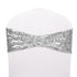 Spandex Sequin Chair Cover Sashes Bows Bands for Banquet Decor - millionsource