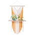 Boho Macrame Woven Wood Shelf Wall Floating Hanging Art Decor - millionsource
