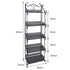 3/4/5-Tier Ladder Bookcase Storage Rack