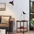 15.7 Inch Round Side Table 2 Tier Wooden End Table with Storage Shelf