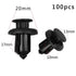 100pcs 10mm Hole Car Retainer Clips Fender Fastener - millionsource