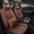 5 Seats Car Seat Covers Full Set Leather Front Rear Back Padded - millionsource