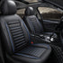 5 Seats Car Seat Covers Full Set Leather Front Rear Back Padded - millionsource