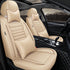 5 Seats Car Seat Covers Full Set Leather Front Rear Back Padded - millionsource