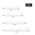 Size of 4Pc DIY Wood Floating Shelves Wall Mounted Shelf