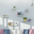 Waterproof 4Pc DIY Wood Floating Shelves Wall Mounted Shelf