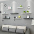 Using of 4Pc DIY Wood Floating Shelves Wall Mounted Shelf