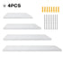 White 4Pc DIY Wood Floating Shelves Wall Mounted Shelf