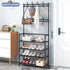 3 in 1 Coat Rack 4-Tier Shoe Shelf 16 Hooks Free Standing Hall Tree