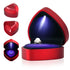 Heart Shape Ring Box With LED Light Jewelry Case