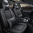 5 Seats Car Seat Covers Full Set Leather Front Rear Back Padded - millionsource