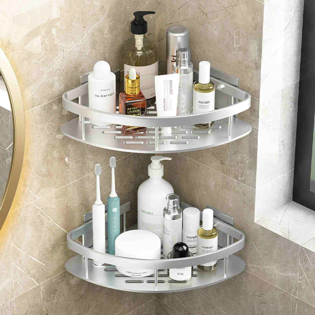 1PCS Anti-Corrosion Stainless Steel Shower Shelf Bathroom Corner Storage  Rack Corner Shelf