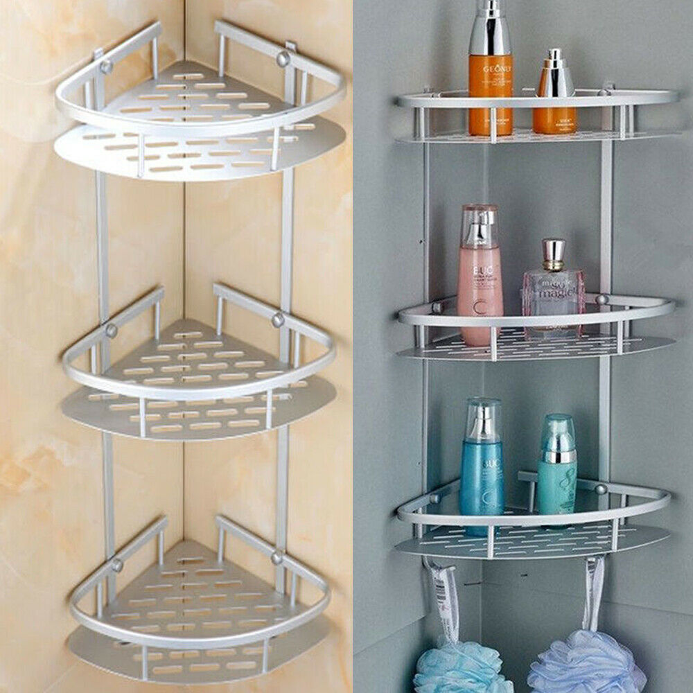 Bathroom Corner Shelf Shower Caddy Organizer Rack, 2/3-Layer
