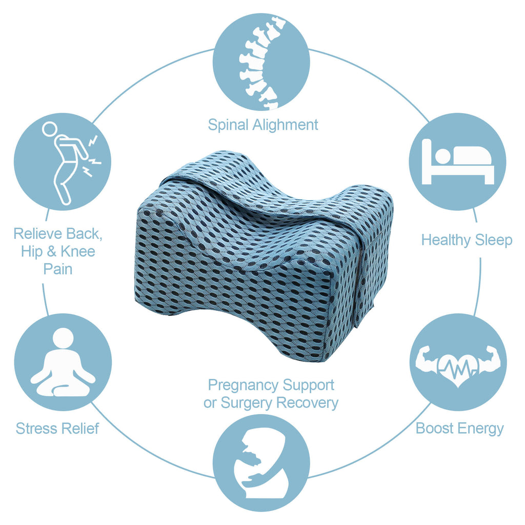 Comfortable Leg Pillow Memory Foam Knee Hip Support Cushion - millionsource
