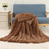 Faux Fur Throw Blanket Plush Fleece Shaggy Sherpa Cover