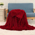 Faux Fur Throw Blanket Plush Fleece Shaggy Sherpa Cover