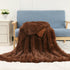Faux Fur Throw Blanket Plush Fleece Shaggy Sherpa Cover