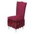 Jacquard Stretch Chair Cover Dining Room Ruffled Slipcover - millionsource