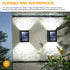 Outdoor Solar LED Deck Lights Patio Pathway Fence Lamp, 2Pcs