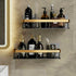 Gold Punch-free Bathroom Wall Mounted Shelf Holder
