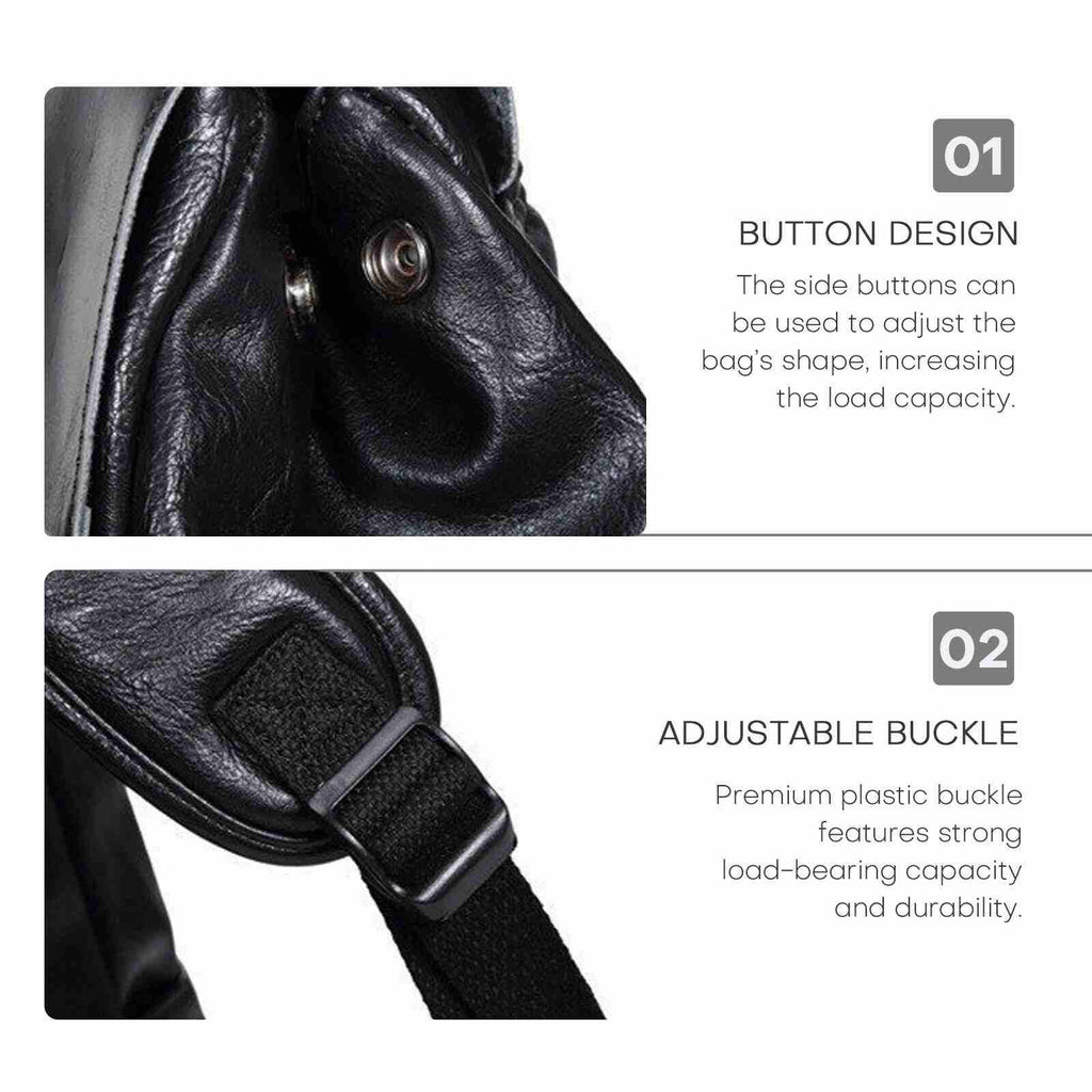 Design of Vintage Faux Leather Backpack