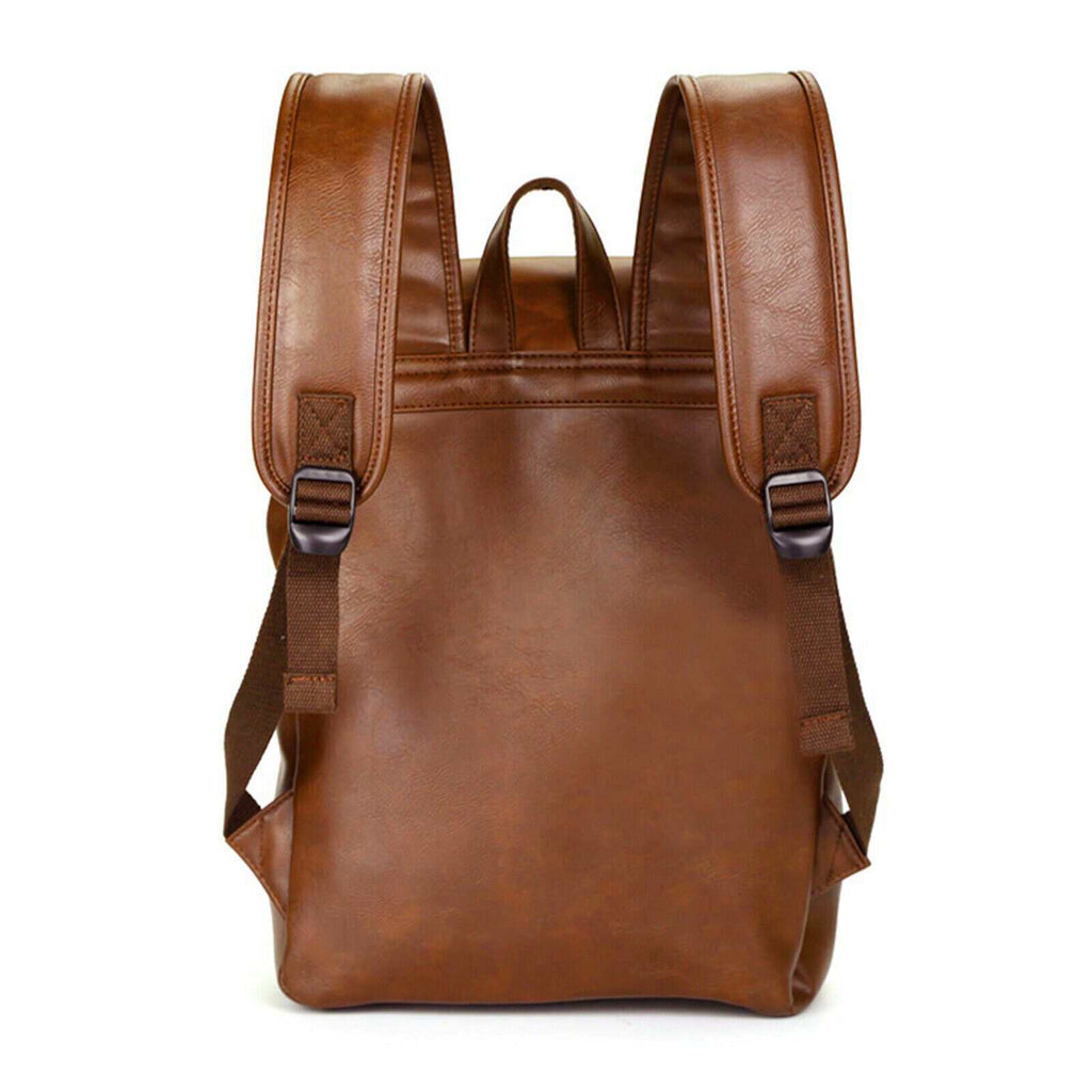 Back of Vintage Faux Leather Backpack