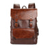 Display of Vintage Faux Leather Backpack