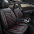 5 Seats Car Seat Covers Full Set Leather Front Rear Back Padded - millionsource