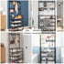 3 in 1 Coat Rack 4-Tier Shoe Shelf 16 Hooks Free Standing Hall Tree