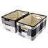 Fabric Storage Bin Cotton Linen Basket Foldable Washable, 2PCS