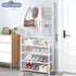 3 in 1 Coat Rack 4-Tier Shoe Shelf 16 Hooks Free Standing Hall Tree
