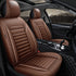 5 Seats Car Seat Covers Full Set Leather Front Rear Back Padded - millionsource