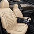 5 Seats Car Seat Covers Full Set Leather Front Rear Back Padded - millionsource