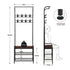 Entryway Coat Rack Hall Tree Shoe Bench Stand Storage Rack