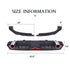 Rear Bumper Lip Diffuser Splitter w/ Brake Light For Civic 2016-2021 - millionsource