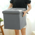 Leather Foldable Storage Box Ottoman Bench Step Stool - millionsource