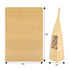 50Pack Kraft Paper Stand Up Food Bag w/ Clear Window