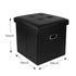 Leather Foldable Storage Box Ottoman Bench Step Stool - millionsource