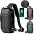 Anti Theft Sling Bag Chest Bag Crossbody Backpack w/ USB Charge Port
