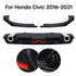 Rear Bumper Lip Diffuser Splitter w/ Brake Light For Civic 2016-2021 - millionsource