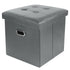 Leather Foldable Storage Box Ottoman Bench Step Stool - millionsource