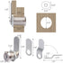 2 Pack 25mm 1" Cylinder Cam Lock Set