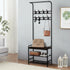 Entryway Coat Rack Hall Tree Shoe Bench Stand Storage Rack