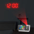 180° Projection Alarm Clock USB Charger Digital